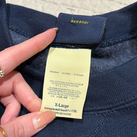 Vintage Counter Culture Flag Navy Crewneck Sweatshirt XL - Picture 6 of 7